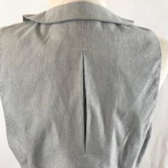 NWOT Ann Taylor Loft Striped V-neck Button Front Vest with Collar Size M - Picture 10 of 13